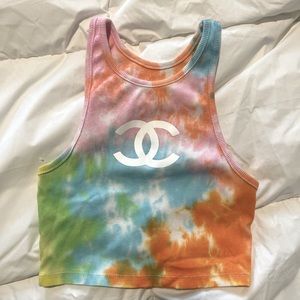 Tie dye crop tank
